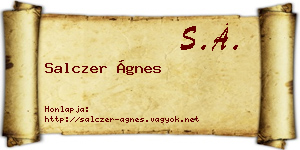 Salczer Ágnes névjegykártya